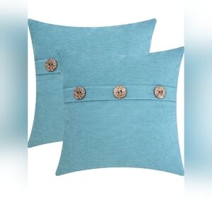 CaliTime Throw Pillow Cases Pack of 2 Ultra Soft Corduroy Striped Cushion Covers